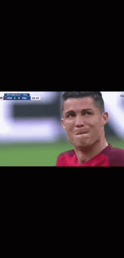 Soccer Player Close Up Score 0-0 GIF