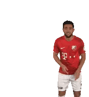 Soccer Player Dancing In Red Shirt Sticker