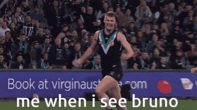 Soccer Player Dancing With Sign Book At Virginaust Me When I See Bruno GIF