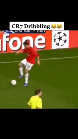 Soccer Player Dribbling Ball By Fone Sign GIF
