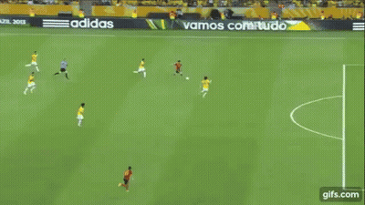 Soccer Player Falling Into Goal GIF