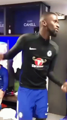 Soccer Player Gary Cahill In Locker Room GIF
