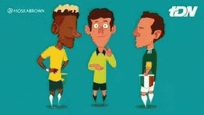 Soccer Player Helped by Referee