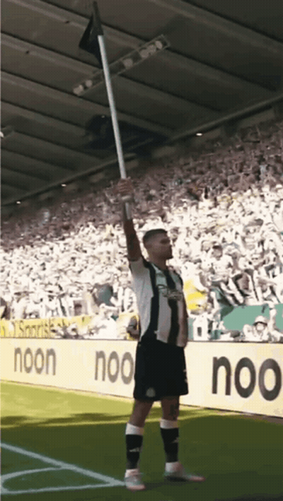 Soccer Player Holding Flag GIF