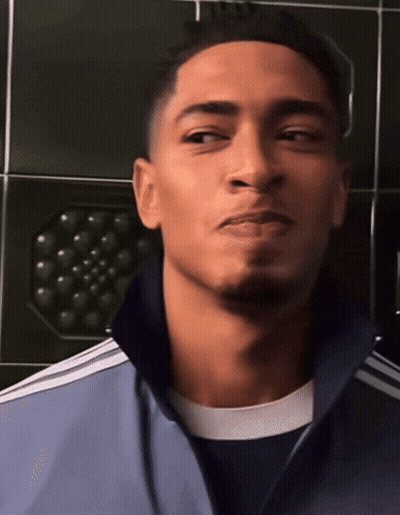 Soccer Player Holding Trophy In Front Of Real Madrid Campeon De La Champions League Sign GIF
