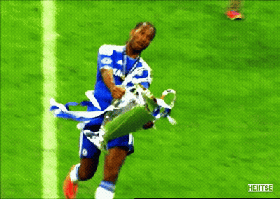 Soccer Player Holding Trophy GIF
