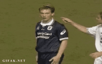 Soccer Player In Army Card Ecology Jersey Touched GIF