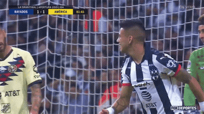 Soccer Player In AT&T Jersey Celebrates Goal GIF