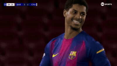 Soccer Player In Barcelona Jersey Smiling GIF