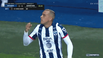 Soccer Player In BBVA Jersey GIF