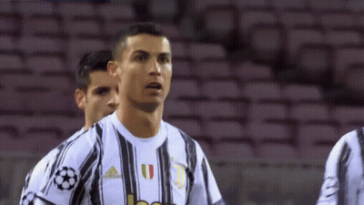 Soccer Player In Black And White Jersey At Stadium GIF