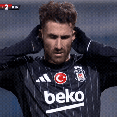Soccer Player In Black Beko Jersey Holding Head GIF