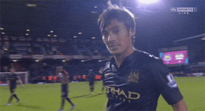 Soccer Player In Black Etihad Shirt GIF
