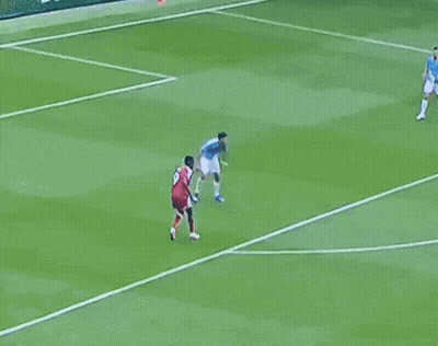 Soccer Player In Black Expedia Shirt GIF