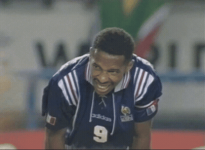 Soccer Player In Blue Adidas Jersey Number 9 GIF