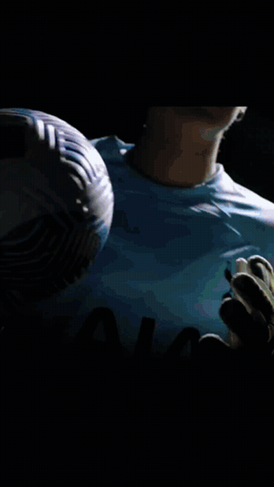Soccer Player In Blue AIA Shirt GIF