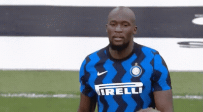 Soccer Player In Blue And Black Jersey GIF
