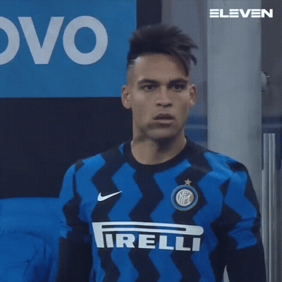 Soccer Player In Blue And Black Jersey Saying Irelli GIF