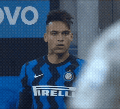 Soccer Player In Blue And Black Shirt Saying Irelli GIF
