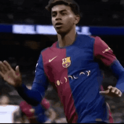 Soccer Player In Blue And Red FCB Jersey GIF