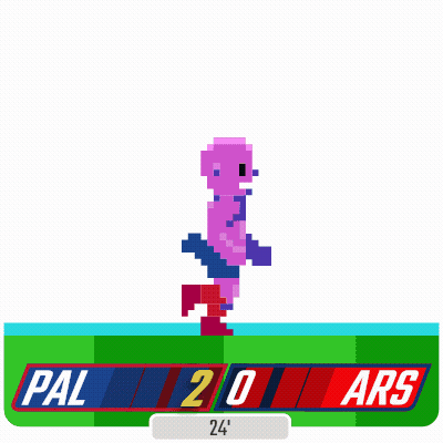 Soccer Player In Blue And Red Jersey Number 24 GIF