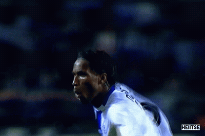 Soccer Player In Blue And White Uniform GIF