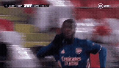 Soccer Player In Blue Emirates Fly Better Jersey GIF