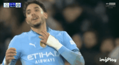 Soccer Player In Blue Etihad Airways Shirt GIF