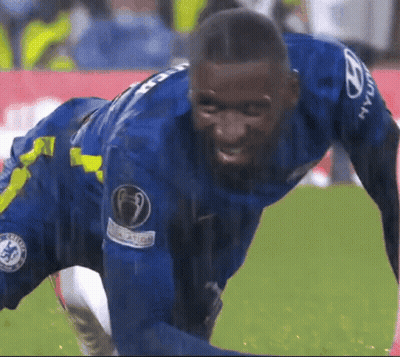 Soccer Player In Blue Hyundai Jersey GIF