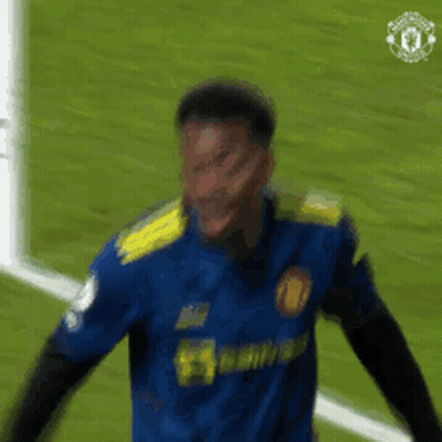 Soccer Player In Blue Jersey GIF