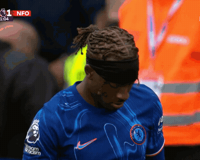 Soccer Player In Blue Jersey Number 1 GIF
