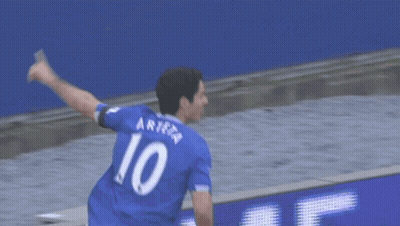 Soccer Player In Blue Jersey Number 10 GIF