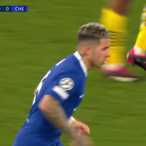 Soccer Player In Blue Jersey Number 10 GIF
