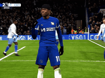 Soccer Player In Blue Jersey Number 11 GIF