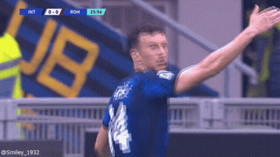 Soccer Player In Blue Jersey Number 14 GIF
