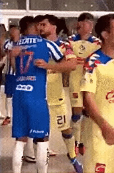 Soccer Player In Blue Jersey Number 17 GIF