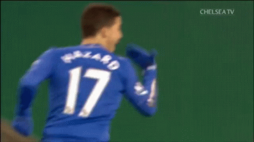 Soccer Player In Blue Jersey Number 17 GIF