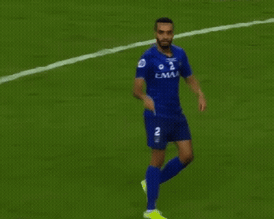 Soccer Player In Blue Jersey Number 2 Running GIF