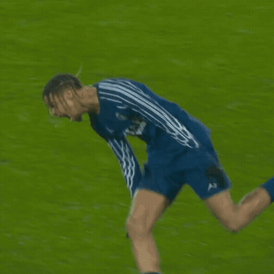 Soccer Player In Blue Jersey Number 20 GIF