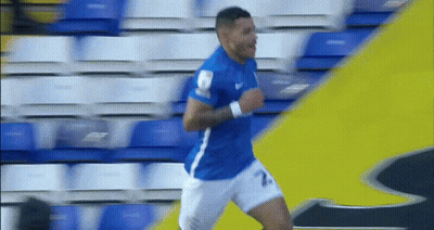 Soccer Player In Blue Jersey Number 21 GIF