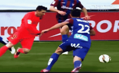 Soccer Player In Blue Jersey Number 22 GIF