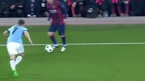 Soccer Player In Blue Jersey Number 24 GIF