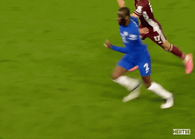 Soccer Player In Blue Jersey Number 3 GIF