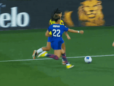 Soccer Player In Blue Jersey Number 32 GIF