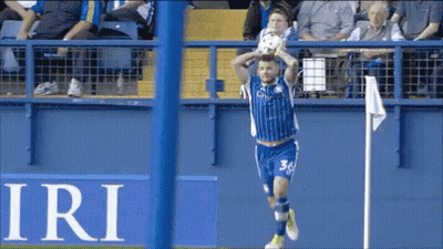 Soccer Player In Blue Jersey Number 36 GIF