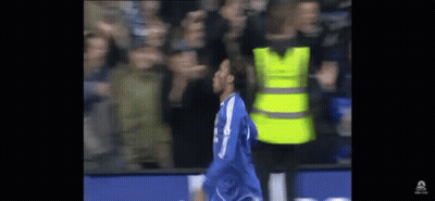 Soccer Player In Blue Jersey Number 7 GIF