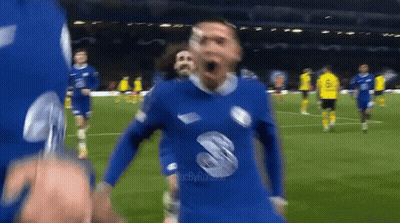 Soccer Player In Blue Jersey Number 8 GIF