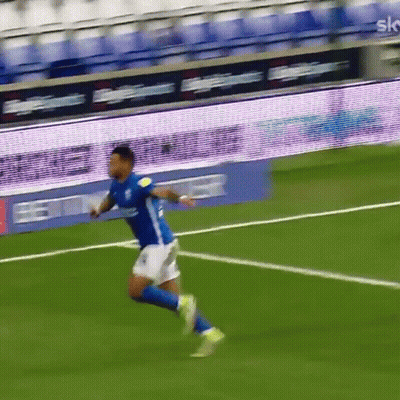 Soccer Player In Blue Jersey Number 8 GIF
