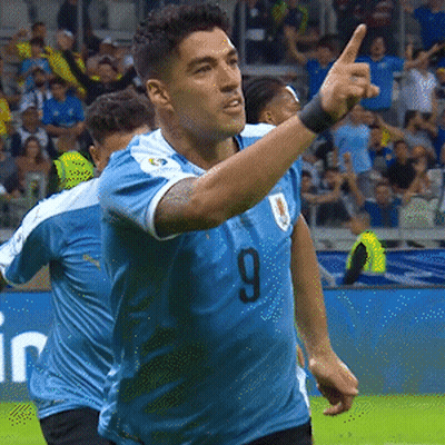 Soccer Player in Blue Jersey Number 9