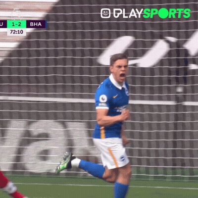 Soccer Player In Blue Jersey Running Playsports GIF
